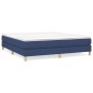 vidaXL Estructura de cama box spring tela azul 180x200 cm