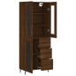 vidaXL Aparador alto madera contrachapada marrón roble 69,5x34x180 cm vidaXL Aparador alto madera contrachapada marrón roble 69,5x34x180 cm