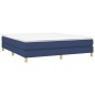 vidaXL Estructura de cama box spring tela azul 180x200 cm
