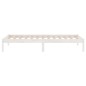 vidaXL Estructura de cama madera maciza individual blanco 75x190 cm