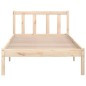 vidaXL Estructura de cama madera maciza de pino 75x190 cm