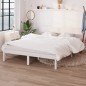 vidaXL Estructura de cama de madera maciza de pino blanco 160x200 cm vidaXL Estructura de cama de madera maciza de pino blanco 160x200 cm