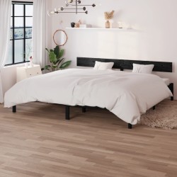 vidaXL Estructura de cama madera maciza de pino negro 180x200 cm
