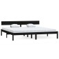 vidaXL Estructura de cama madera maciza de pino negro 180x200 cm vidaXL Estructura de cama madera maciza de pino negro 180x200 cm