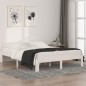 vidaXL Estructura de cama de madera maciza de pino blanco 140x190 cm vidaXL Estructura de cama de madera maciza de pino blanco 140x190 cm