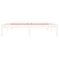 vidaXL Estructura de cama de madera maciza de pino blanco 140x190 cm vidaXL Estructura de cama de madera maciza de pino blanco 140x190 cm