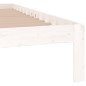 vidaXL Estructura de cama de madera maciza de pino blanco 140x190 cm vidaXL Estructura de cama de madera maciza de pino blanco 140x190 cm