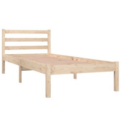 vidaXL Estructura de cama madera maciza de pino 75x190 cm
