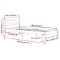 vidaXL Estructura de cama madera maciza de pino 75x190 cm