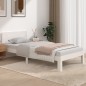 vidaXL Estructura de cama individual madera maciza blanco 90x190 cm vidaXL Estructura de cama individual madera maciza blanco 90x190 cm
