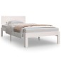 vidaXL Estructura de cama individual madera maciza blanco 90x190 cm vidaXL Estructura de cama individual madera maciza blanco 90x190 cm