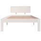 vidaXL Estructura de cama individual madera maciza blanco 90x190 cm vidaXL Estructura de cama individual madera maciza blanco 90x190 cm