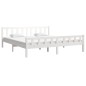 vidaXL Estructura de cama Super King madera maciza blanco 180x200 cm vidaXL Estructura de cama Super King madera maciza blanco 180x200 cm