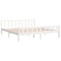 vidaXL Estructura de cama Super King madera maciza blanco 180x200 cm vidaXL Estructura de cama Super King madera maciza blanco 180x200 cm