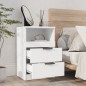 vidaXL Mesita de noche madera contrachapada blanco vidaXL Mesita de noche madera contrachapada blanco