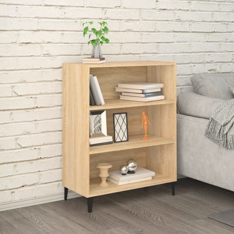 vidaXL Aparador de madera contrachapada roble Sonoma 69,5x32,5x90 cm vidaXL Aparador de madera contrachapada roble Sonoma 69,5x32,5x90 cm