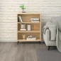 vidaXL Aparador de madera contrachapada roble Sonoma 69,5x32,5x90 cm vidaXL Aparador de madera contrachapada roble Sonoma 69,5x32,5x90 cm