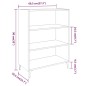 vidaXL Aparador de madera contrachapada roble Sonoma 69,5x32,5x90 cm vidaXL Aparador de madera contrachapada roble Sonoma 69,5x32,5x90 cm