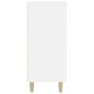 vidaXL Aparador de madera de ingeniería blanco brillo 90x34x80 cm
