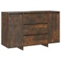 vidaXL Aparador con 3 cajones roble ahumado 120x41x75 cm vidaXL Aparador con 3 cajones roble ahumado 120x41x75 cm