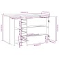 vidaXL Aparador con 3 cajones roble ahumado 120x41x75 cm vidaXL Aparador con 3 cajones roble ahumado 120x41x75 cm