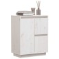 vidaXL Aparador de madera maciza de pino blanco 60x34x75 cm vidaXL Aparador de madera maciza de pino blanco 60x34x75 cm