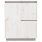vidaXL Aparador de madera maciza de pino blanco 60x34x75 cm vidaXL Aparador de madera maciza de pino blanco 60x34x75 cm