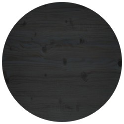 vidaXL Superficie de mesa madera maciza de pino negro Ø60x2,5 cm