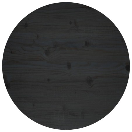 vidaXL Superficie de mesa madera maciza de pino negro Ø60x2,5 cm