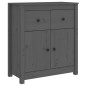 vidaXL Aparador de madera maciza de pino gris 70x35x80 cm vidaXL Aparador de madera maciza de pino gris 70x35x80 cm