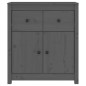 vidaXL Aparador de madera maciza de pino gris 70x35x80 cm vidaXL Aparador de madera maciza de pino gris 70x35x80 cm