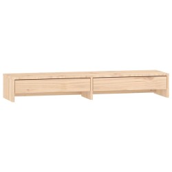 vidaXL Soporte para monitor madera maciza de pino 100x27x15 cm