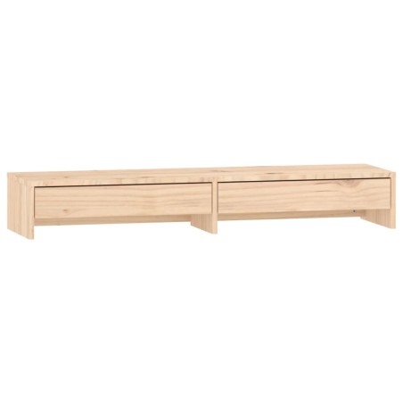 vidaXL Soporte para monitor madera maciza de pino 100x27x15 cm