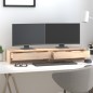 vidaXL Soporte para monitor madera maciza de pino 100x27x15 cm vidaXL Soporte para monitor madera maciza de pino 100x27x15 cm