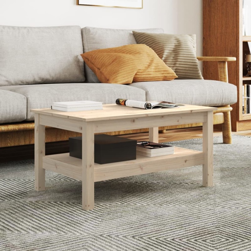 vidaXL Mesa de centro de madera maciza de pino 80x50x40 cm vidaXL Mesa de centro de madera maciza de pino 80x50x40 cm