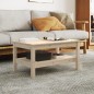 vidaXL Mesa de centro de madera maciza de pino 80x50x40 cm vidaXL Mesa de centro de madera maciza de pino 80x50x40 cm