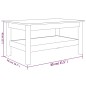 vidaXL Mesa de centro de madera maciza de pino 80x50x40 cm vidaXL Mesa de centro de madera maciza de pino 80x50x40 cm