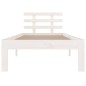 vidaXL Estructura de cama individual madera maciza blanca 90x190 cm vidaXL Estructura de cama individual madera maciza blanca 90x190 cm
