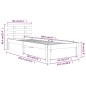 vidaXL Estructura de cama individual madera maciza blanca 90x190 cm vidaXL Estructura de cama individual madera maciza blanca 90x190 cm