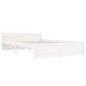 vidaXL Estructura cama madera maciza doble pequeña blanco 120x190 cm vidaXL Estructura cama madera maciza doble pequeña blanco 120x190 cm
