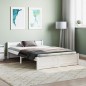 vidaXL Estructura cama madera maciza doble pequeña blanco 120x190 cm vidaXL Estructura cama madera maciza doble pequeña blanco 120x190 cm