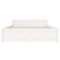 vidaXL Estructura cama madera maciza doble pequeña blanco 120x190 cm vidaXL Estructura cama madera maciza doble pequeña blanco 120x190 cm