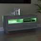vidaXL Mueble de TV con luces LED gris Sonoma 80x35x40 cm