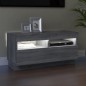 vidaXL Mueble de TV con luces LED gris Sonoma 80x35x40 cm