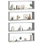 vidaXL Estante cúbico de pared 4 uds madera gris Sonoma 80x15x26,5 cm vidaXL Estante cúbico de pared 4 uds madera gris Sonoma 80x15x26,5 cm