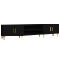 vidaXL Mueble de TV madera contrachapada negro 180x31,5x40 cm