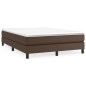 vidaXL Estructura de cama box spring cuero sintético marrón 140x190 cm vidaXL Estructura de cama box spring cuero sintético marrón 140x190 cm