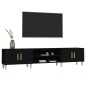 vidaXL Mueble de TV madera contrachapada negro 180x31,5x40 cm
