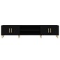 vidaXL Mueble de TV madera contrachapada negro 180x31,5x40 cm