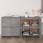 vidaXL Aparadores 2 uds madera de ingeniería gris hormigón 70x41x75 cm